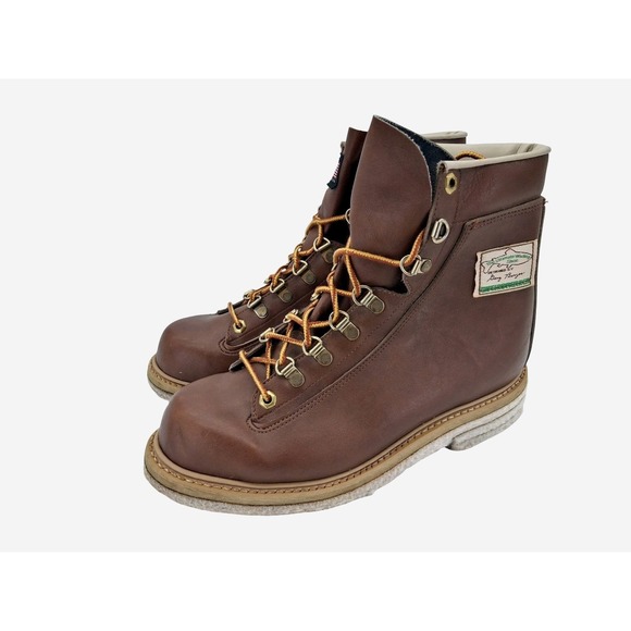 Weinbrenner Ultimate Walking Boots Mens Size 9 Brown Leather Felt Sole Made USA